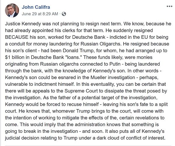 Justice Kennedy resignation
